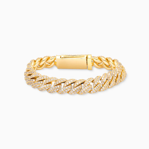 BRACELET CUBAN OR- 10MM