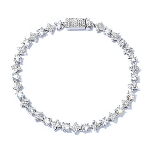 BRACELET TENNIS STARS ARGENT