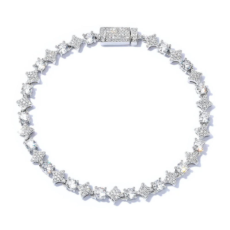 BRACELET TENNIS STARS ARGENT
