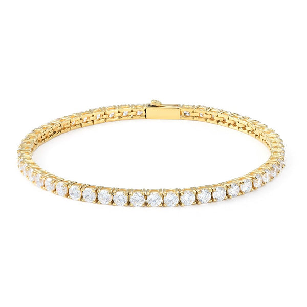 BRACCIALE TENNIS IN ORO GIALLO