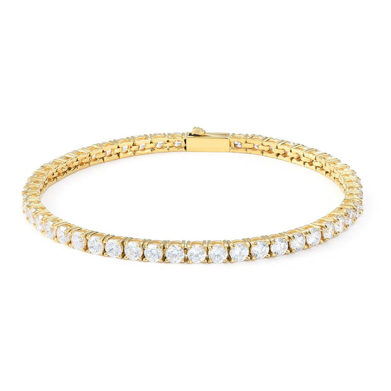 BRACCIALE TENNIS IN ORO GIALLO
