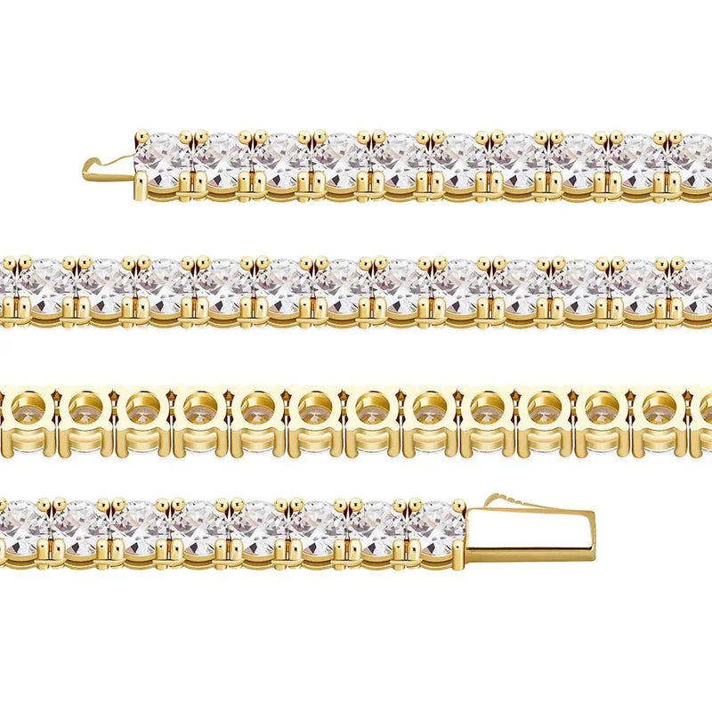 CATENA DA TENNIS IN ORO GIALLO -4mm