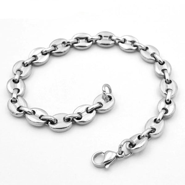 BRACCIALE IN CHICCHI DI CAFFÈ IN ARGENTO 