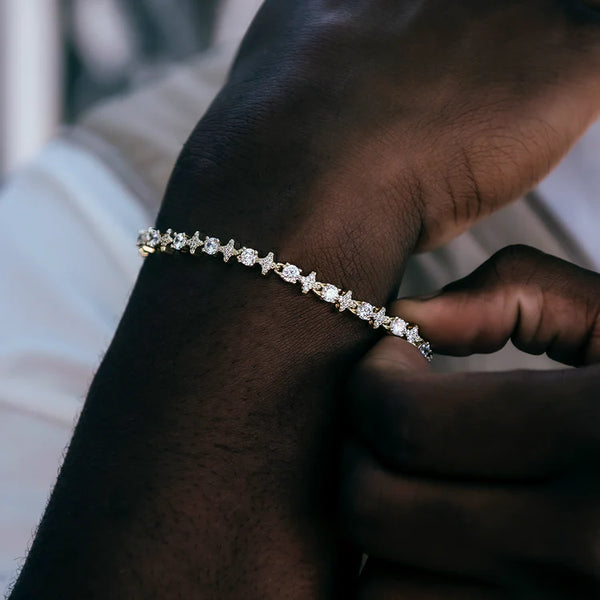 BRACELET TENNIS STARS OR