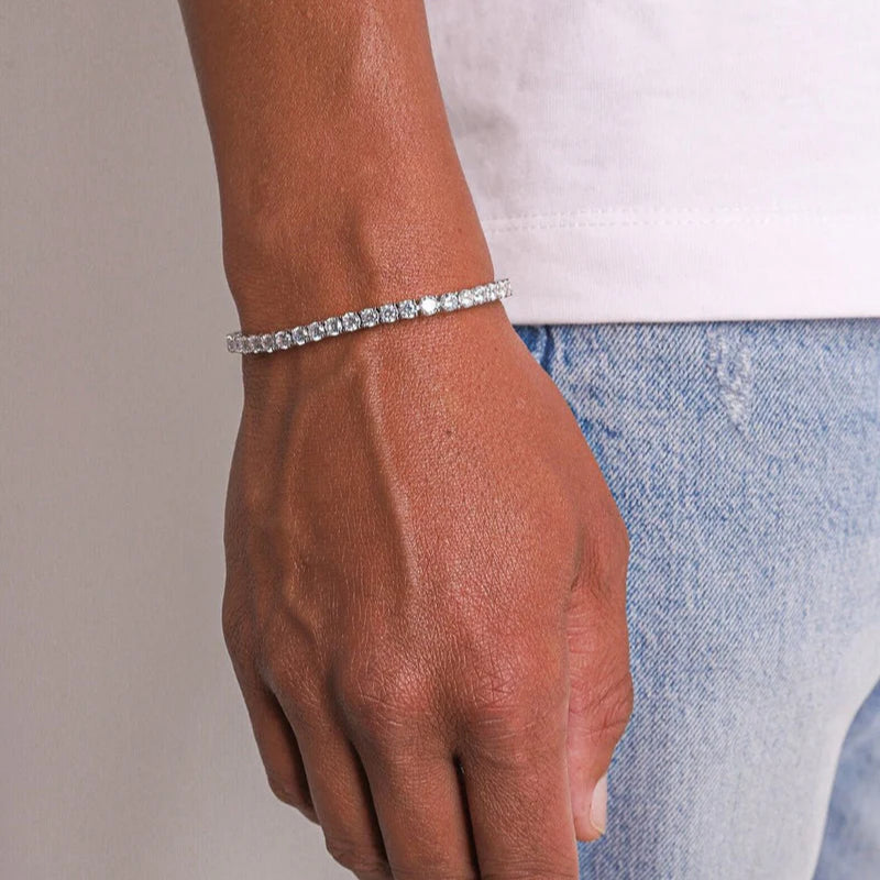 BRACCIALE TENNIS IN ORO BIANCO