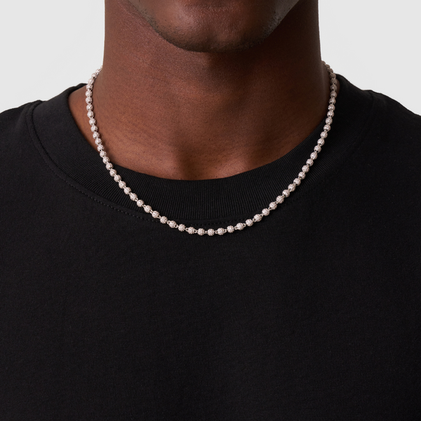 Chaîne Pearl Ice Argent