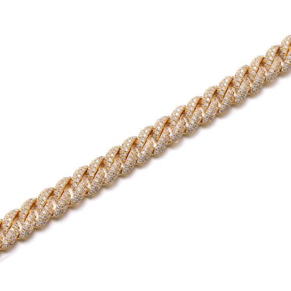 BRACELET CUBAN OR- 10MM