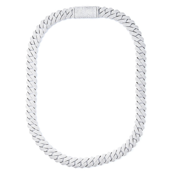 Chaîne Cuban Prong Argent - 15MM