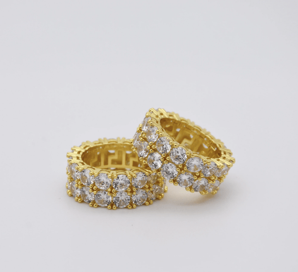 ANELLO TENNIS DOPPIO IN ORO GIALLO ICE