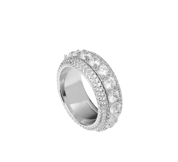 ANELLO RETIS IN ORO BIANCO GHIACCIO