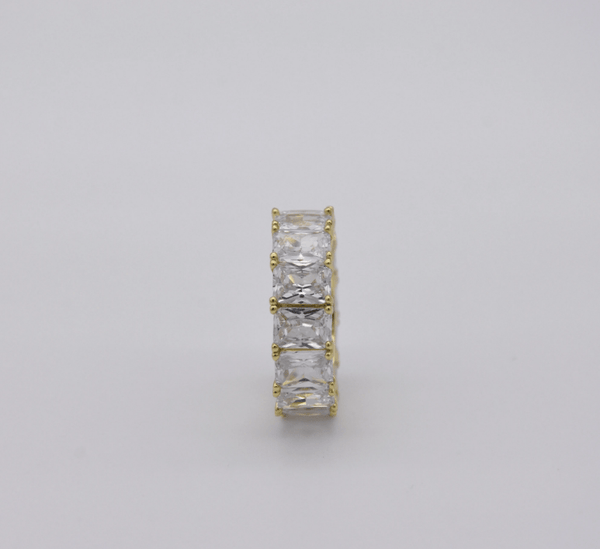 ANELLO TENNIS IN ORO GIALLO ICE