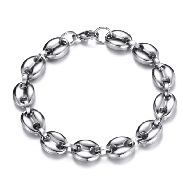 BRACCIALE IN CHICCHI DI CAFFÈ IN ARGENTO 