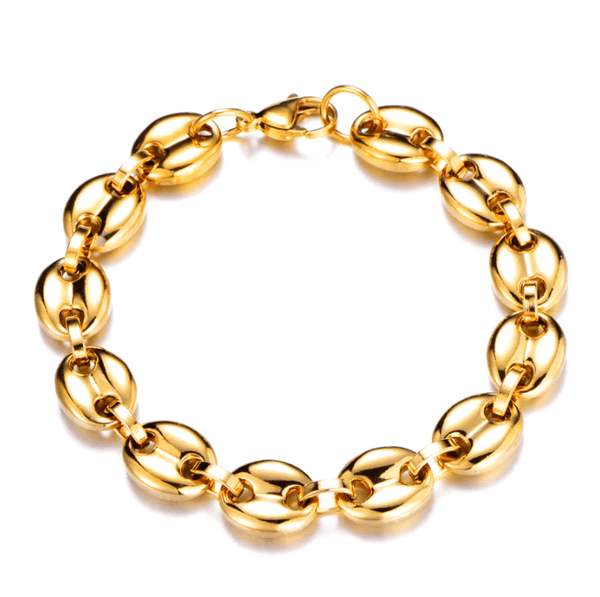 BRACCIALE SEMI DI CAFFÈ IN ORO GIALLO 
