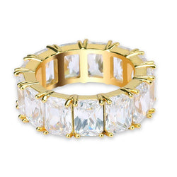 ANELLO TENNIS IN ORO GIALLO ICE