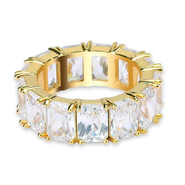 ANELLO TENNIS IN ORO GIALLO ICE